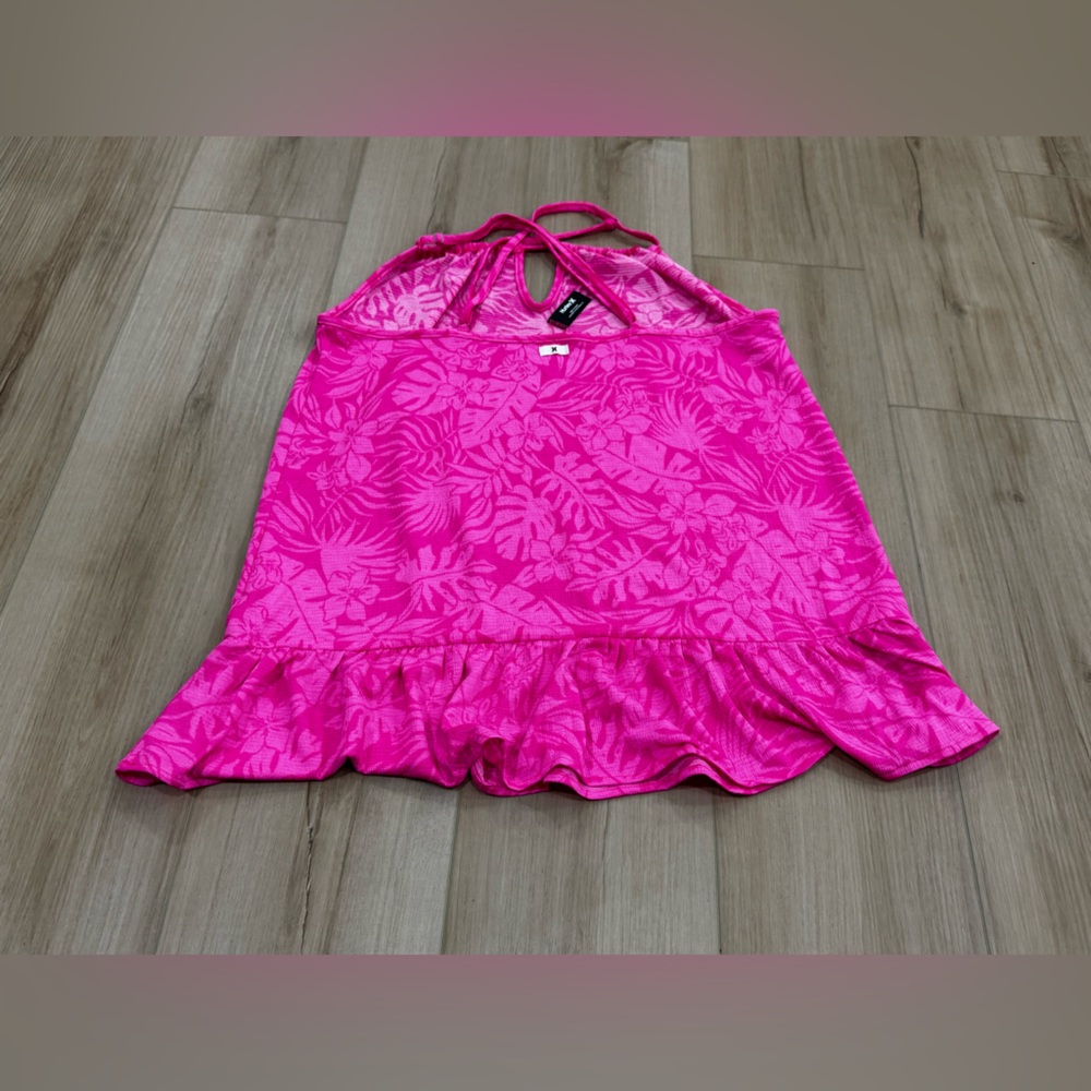 Hurley Jungle Walk Mini Dress – Hot Pink Tropical – NWOT - Picture 10 of 11